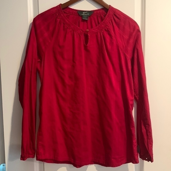Woolrich Long Sleeve Keyhole Top Size Small - Picture 1 of 13